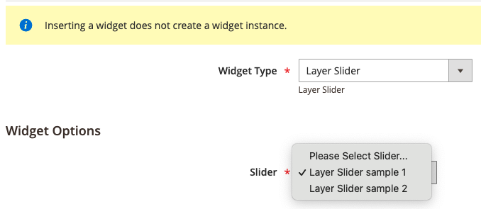 Magento 2 Layer SLider widget
